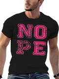 Nope Graphic Tee - Casual Crewneck T-Shirt