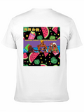 Summer Fun Graphic Print Black T-Shirt