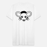 Mouse Looks out of a Wall Hole Cute Funny Comic