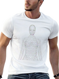 Abstract Figure Graphic T-Shirt - Modern Style
