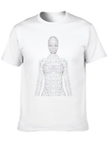 Abstract Figure Graphic T-Shirt - Modern Style