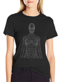 Abstract Figure Graphic T-Shirt - Modern Style