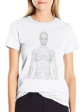 Abstract Figure Graphic T-Shirt - Modern Style