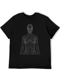 Abstract Figure Graphic T-Shirt - Modern Style