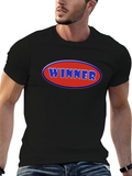 Winner Graphic Tee - Black Cotton Blend
