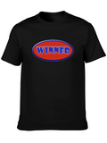 Winner Graphic Tee - Black Cotton Blend