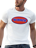 Winner Graphic Tee - Black Cotton Blend
