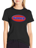 Winner Graphic Tee - Black Cotton Blend