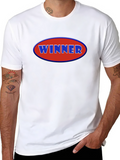 Winner Graphic Tee - Black Cotton Blend