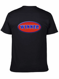 Winner Graphic Tee - Black Cotton Blend