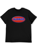 Winner Graphic Tee - Black Cotton Blend