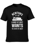 Newtons First Law Funny Physics T-Shirt