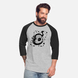 Mystical snake of space and ocean. Minimalist esot