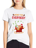 Money For Everybody Funny Cat Christmas T-Shirt