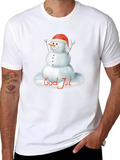 God Jul Snowman Graphic Tee - Holiday Cheer!
