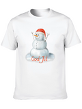 God Jul Snowman Graphic Tee - Holiday Cheer!