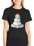 God Jul Snowman Graphic Tee - Holiday Cheer!