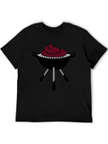 BBQ Grill Graphic Tee - Black T-Shirt