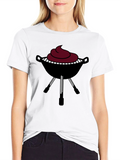 BBQ Grill Graphic Tee - Black T-Shirt