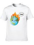 Distressed Earth Graphic T-Shirt
