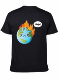 Distressed Earth Graphic T-Shirt