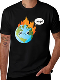Distressed Earth Graphic T-Shirt