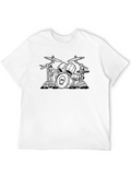 Skull Drum Set Graphic Tee