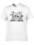 Skull Drum Set Graphic Tee