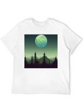 Pixel Art Moon Landscape Graphic Tee