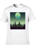 Pixel Art Moon Landscape Graphic Tee
