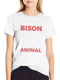 Bison Spirit Animal Black T-Shirt
