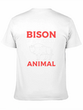 Bison Spirit Animal Black T-Shirt