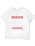 Bison Spirit Animal Black T-Shirt