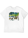 Starry Night Cityscape Graphic Tee