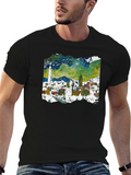 Starry Night Cityscape Graphic Tee