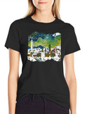 Starry Night Cityscape Graphic Tee
