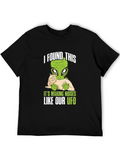 Alien & Cat UFO Humor T-Shirt