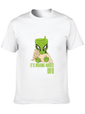 Alien & Cat UFO Humor T-Shirt