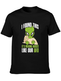 Alien & Cat UFO Humor T-Shirt