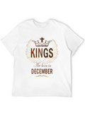 Kings Born in December Black T-Shirt