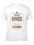 Kings Born in December Black T-Shirt