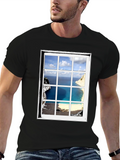 Ocean View Window Pane Graphic T-Shirt