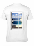 Ocean View Window Pane Graphic T-Shirt
