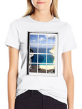 Ocean View Window Pane Graphic T-Shirt
