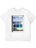 Ocean View Window Pane Graphic T-Shirt