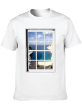 Ocean View Window Pane Graphic T-Shirt