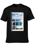 Ocean View Window Pane Graphic T-Shirt