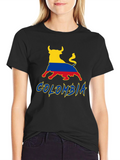 Colombia Bull T-Shirt - Mens Black Tee