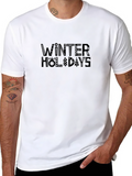 Winter Holidays Black Graphic Tee
