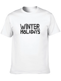 Winter Holidays Black Graphic Tee